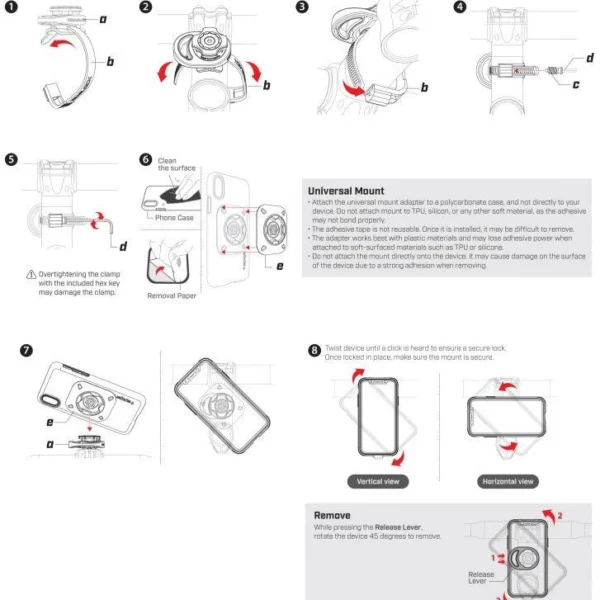 Spigen Gearlock MS100 Bike Handlebar Mount - Blackeng