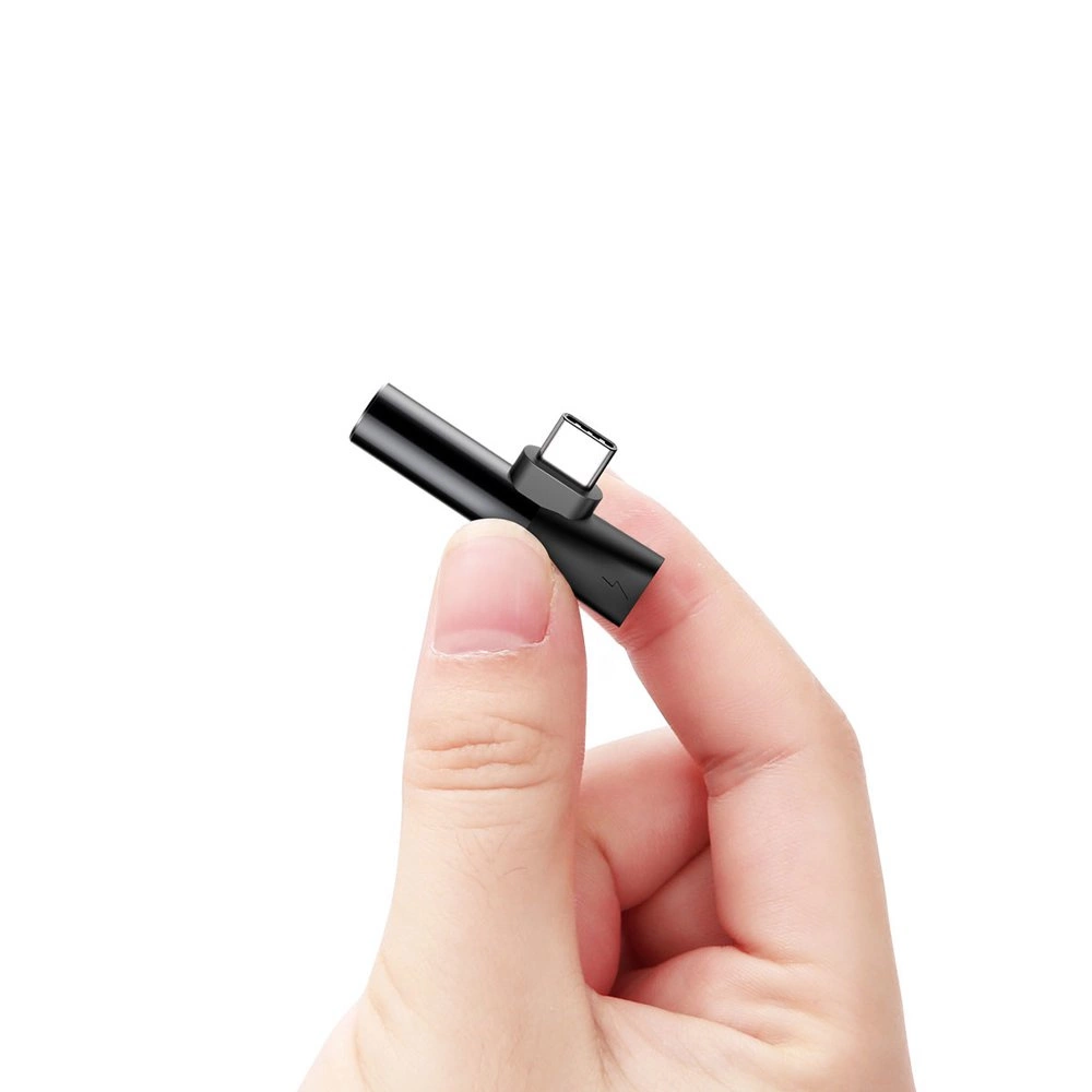 Baseus Audio Converter L41 adapter from USB-C to USB-C port + 3.5 mm headphone jack black (CATL41-01)eng