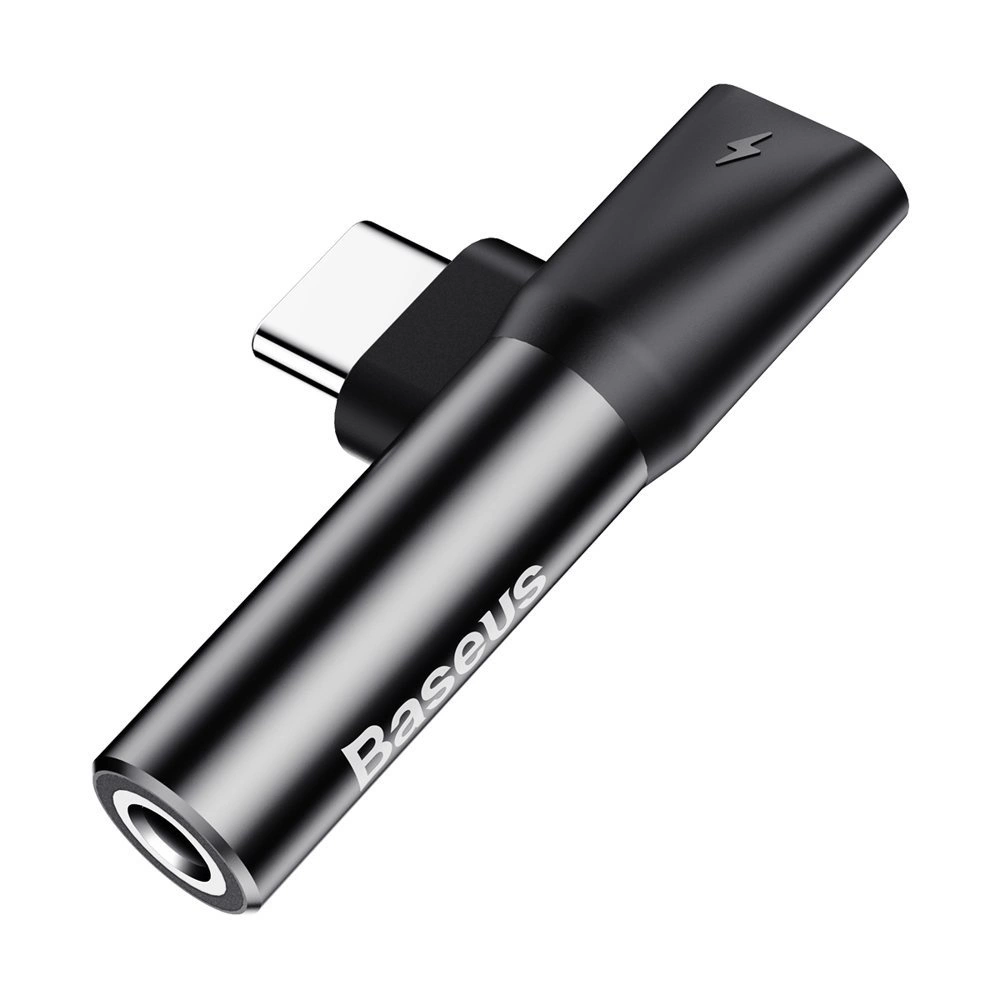Baseus Audio Converter L41 adapter from USB-C to USB-C port + 3.5 mm headphone jack black (CATL41-01)eng