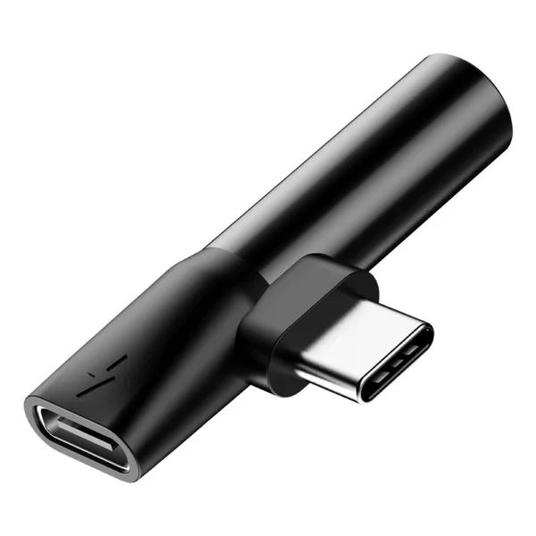 Baseus Audio Converter L41 adapter from USB-C to USB-C port + 3.5 mm headphone jack black (CATL41-01)eng
