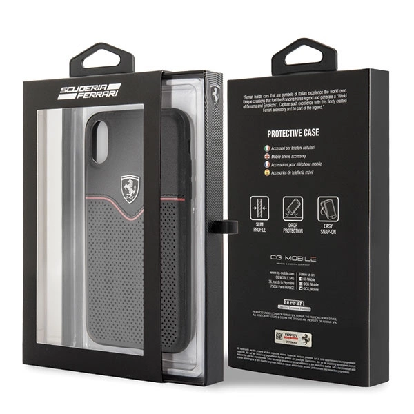 Ferrari Hardcase FEOVEHCI65BK iPhone Xs Max black/black Off Track Victoryeng