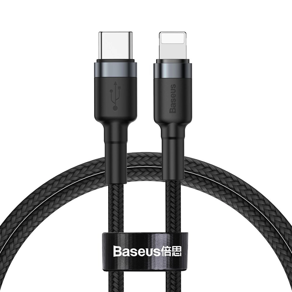 Baseus CATLKLF-G1 Lightning - USB-C PD QC cable 18W 480Mb/s 1m - black and grayeng