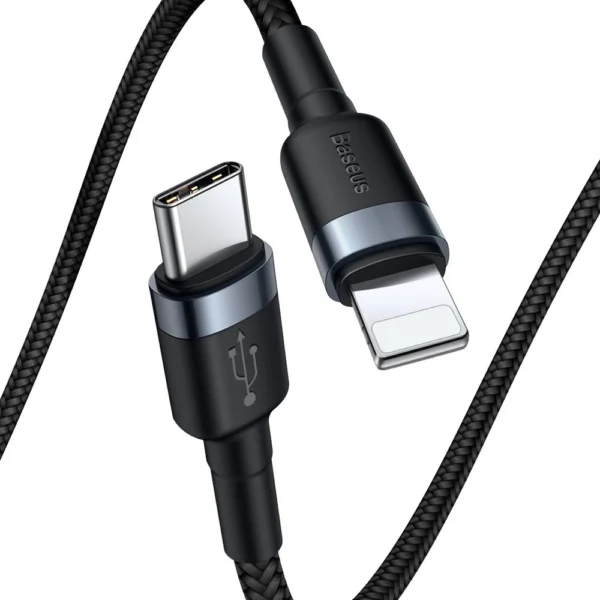 Baseus CATLKLF-G1 Lightning - USB-C PD QC cable 18W 480Mb/s 1m - black and grayeng