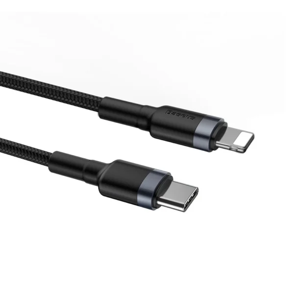 Baseus CATLKLF-G1 Lightning - USB-C PD QC cable 18W 480Mb/s 1m - black and grayeng