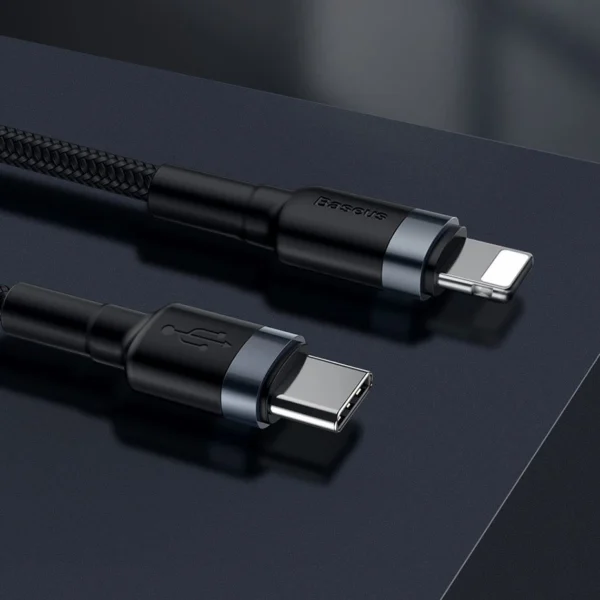 Baseus CATLKLF-G1 Lightning - USB-C PD QC cable 18W 480Mb/s 1m - black and grayeng