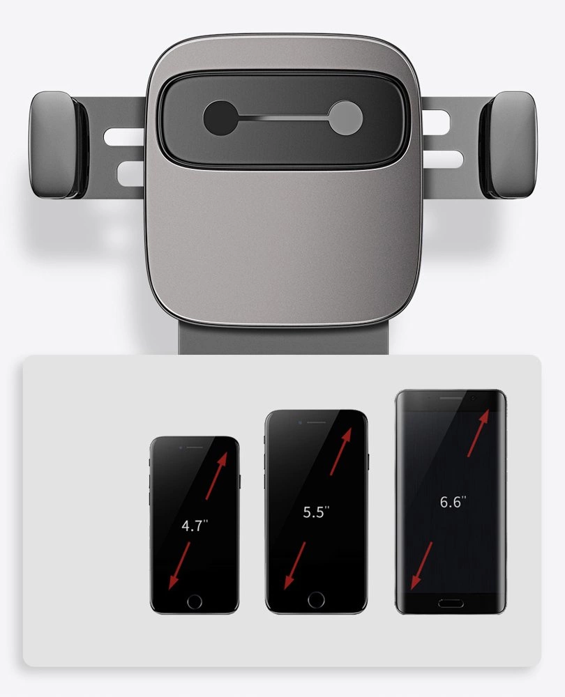 Baseus Cube SUYL-FK01 gravity phone holder 4.7-6.6" for car air vent - blackeng