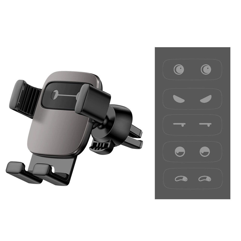 Baseus Cube SUYL-FK01 gravity phone holder 4.7-6.6" for car air vent - blackeng
