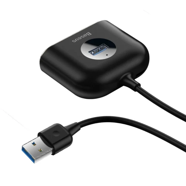 HUB Baseus Square USB-A to 1x USB-A 3.2 Gen 1 / 3x USB 2.0 with 1m cable - blackeng