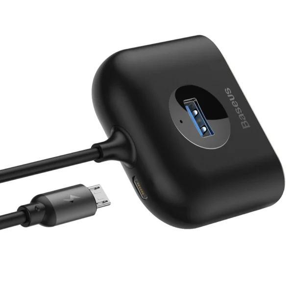 HUB Baseus Square USB-A to 1x USB-A 3.2 Gen 1 / 3x USB 2.0 with 1m cable - blackeng
