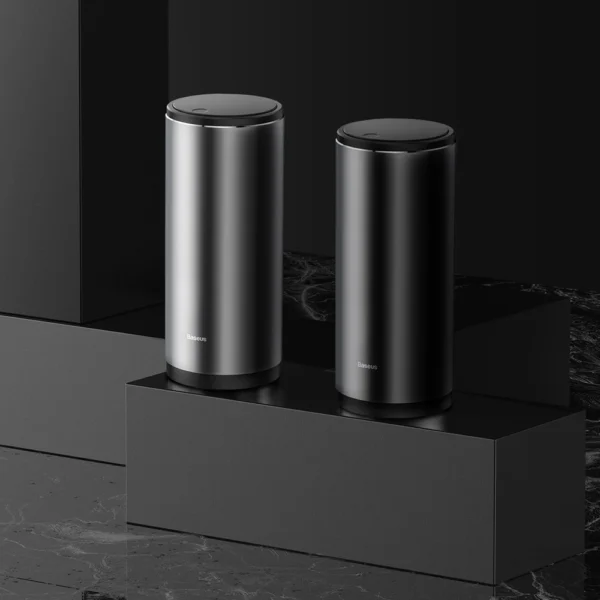 Baseus Mini Car Waste Bin with Lid Black (CRLJT-01)eng
