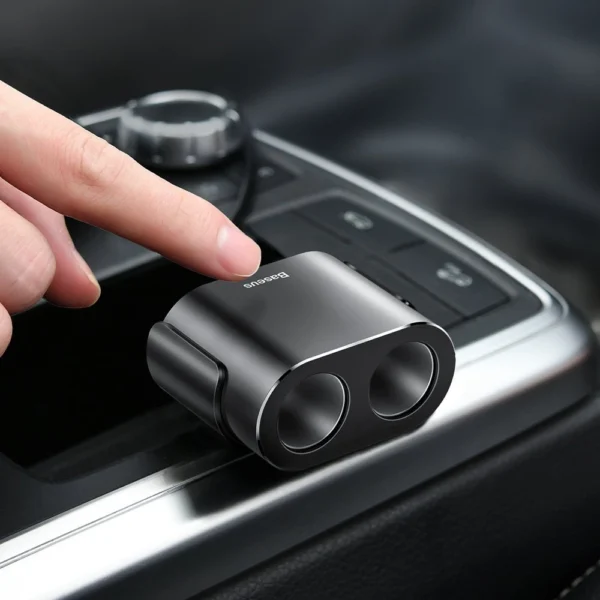Baseus CRDYQ-01 splitter 2x cigarette lighter socket 80W 2x USB-A 3.1A - blackeng