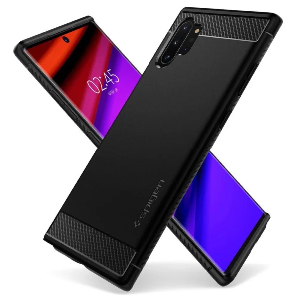 Spigen Rugged Armor Case for Samsung Galaxy Note 10+ - Matte Blackeng