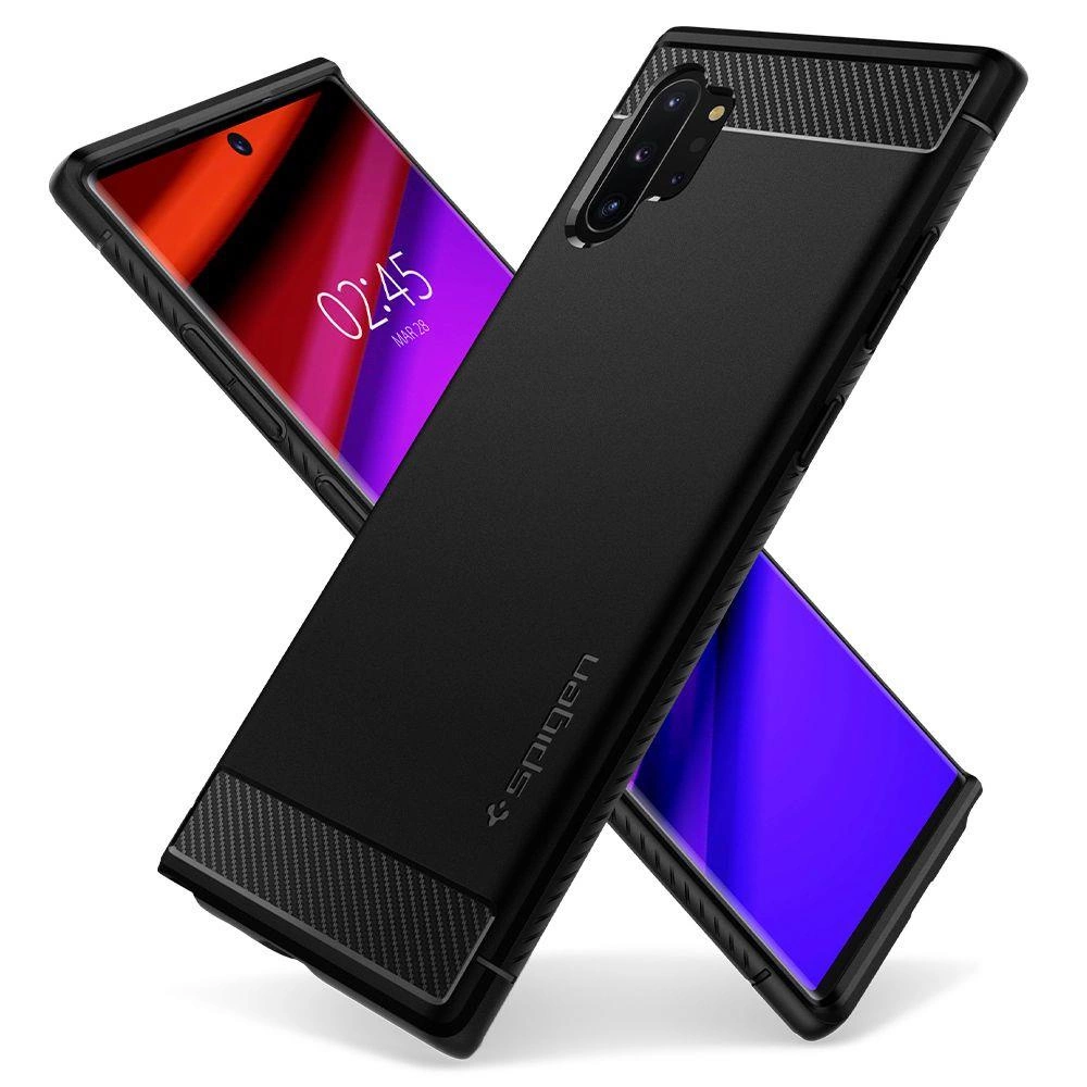 Spigen Rugged Armor Case for Samsung Galaxy Note 10+ - Matte Blackeng