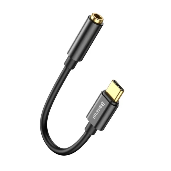 Baseus L54 adapter for USB-C headphones / mini jack 3.5mm DAC 24 bit 48 KHz - blackeng