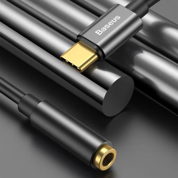 Baseus L54 adapter for USB-C headphones / mini jack 3.5mm DAC 24 bit 48 KHz - blackeng