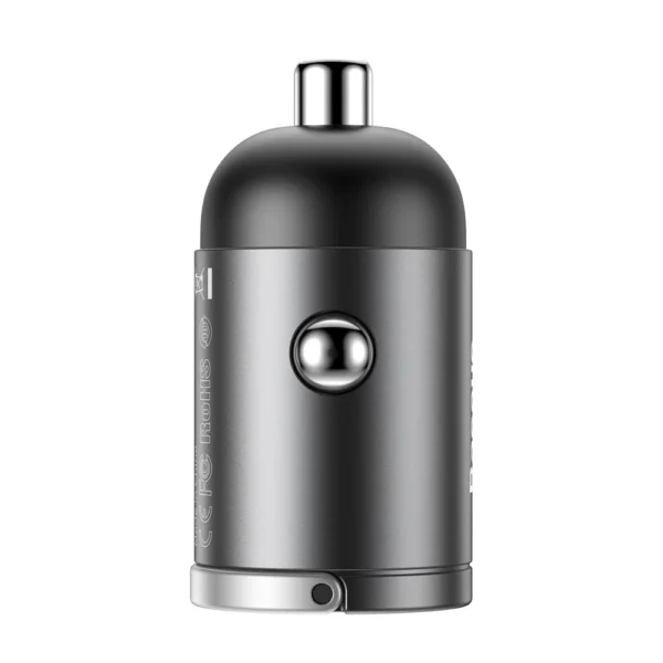 Baseus Tiny Star mini smart USB car charger 30W Quick Charge 3.0 gray (VCHX-A0G)eng