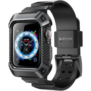 Supcase Unicorn Beetle Pro Case with Strap for Apple Watch 4/5/6/7/8/SE (44/45 mm) - Blackeng