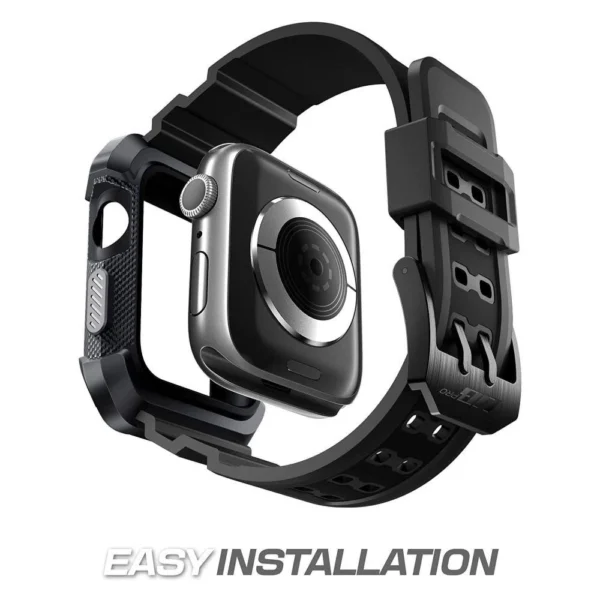 Supcase Unicorn Beetle Pro Case with Strap for Apple Watch 4/5/6/7/8/SE (44/45 mm) - Blackeng