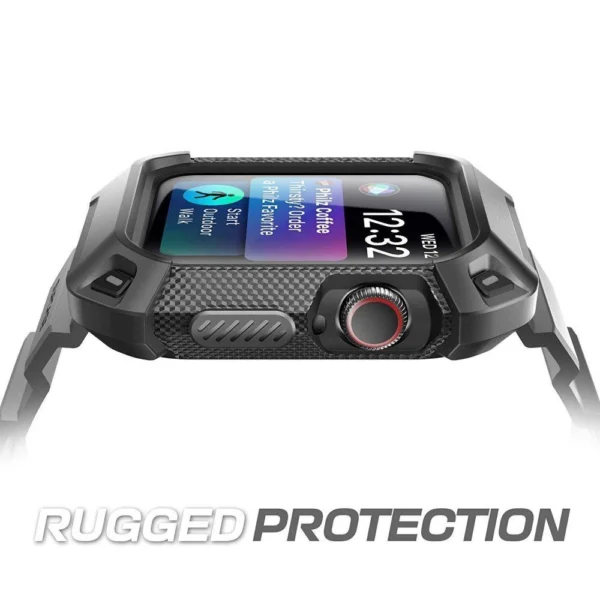 Supcase Unicorn Beetle Pro Case with Strap for Apple Watch 4/5/6/7/8/SE (44/45 mm) - Blackeng