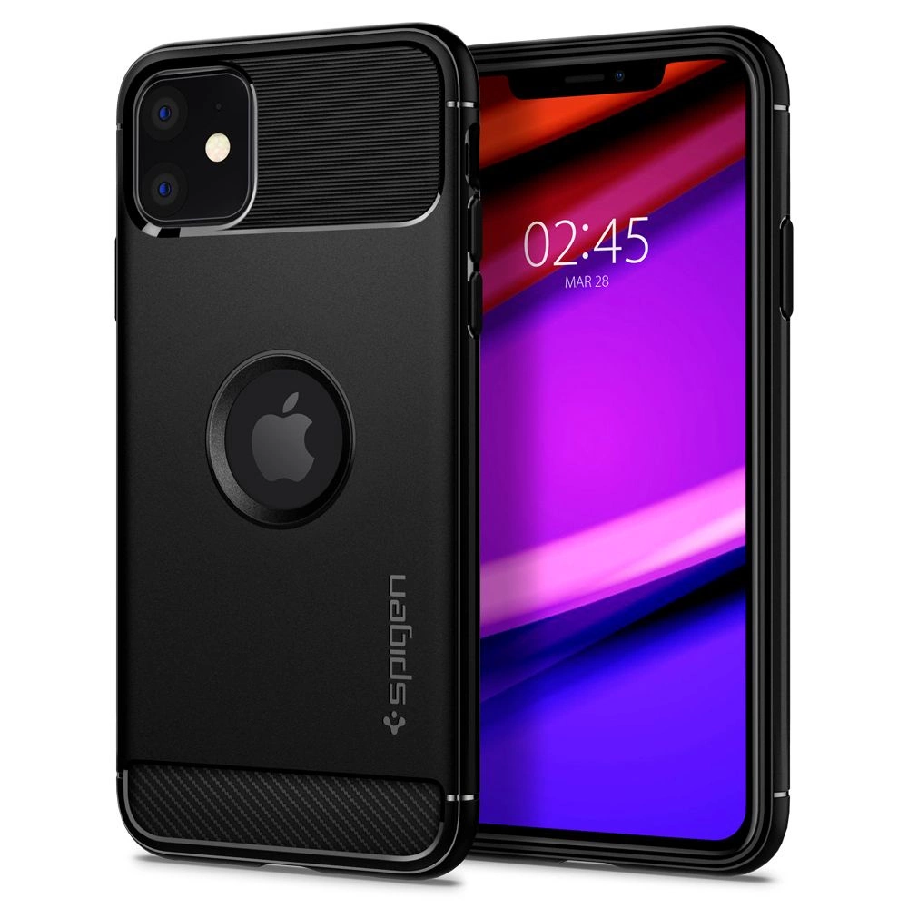 Spigen Rugged Armor iPhone 11 Case - Matte Blackeng