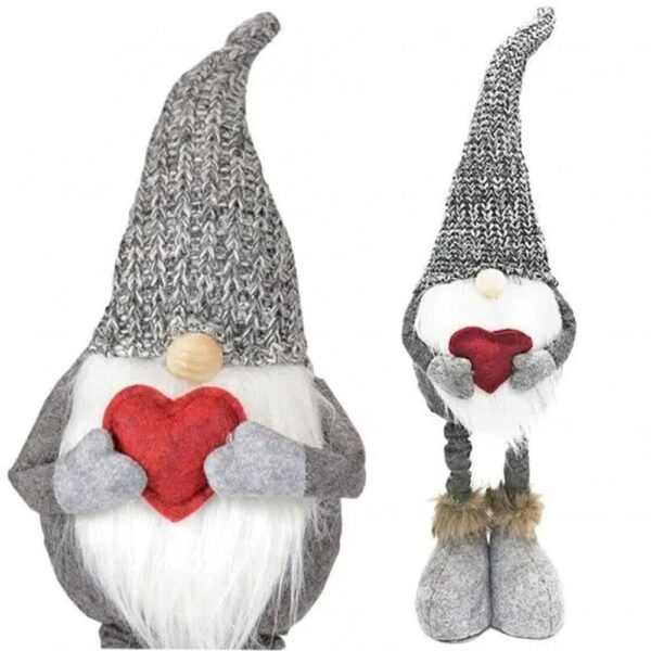 Christmas decoration elf on telescopic legs RC-K-1215 gray