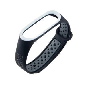 Replacement Silicone Wristband Strap for Xiaomi Mi Band 4 / Mi Band 3 Dots Black / Grayeng