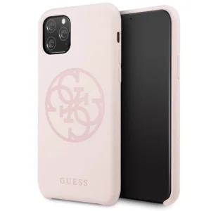 Guess GUHCN58LS4GLP iPhone 11 Pro light pink/light pink hard case Silicone 4G Tone On Toneeng
