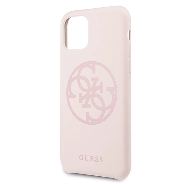 Guess GUHCN58LS4GLP iPhone 11 Pro light pink/light pink hard case Silicone 4G Tone On Toneeng