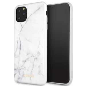 Guess GUHCN65HYMAWH iPhone 11 Pro Max white/white Marbleeng