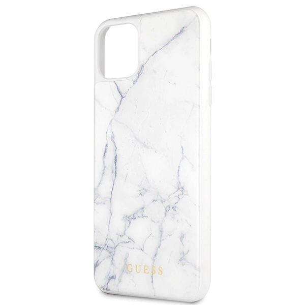 Guess GUHCN65HYMAWH iPhone 11 Pro Max white/white Marbleeng