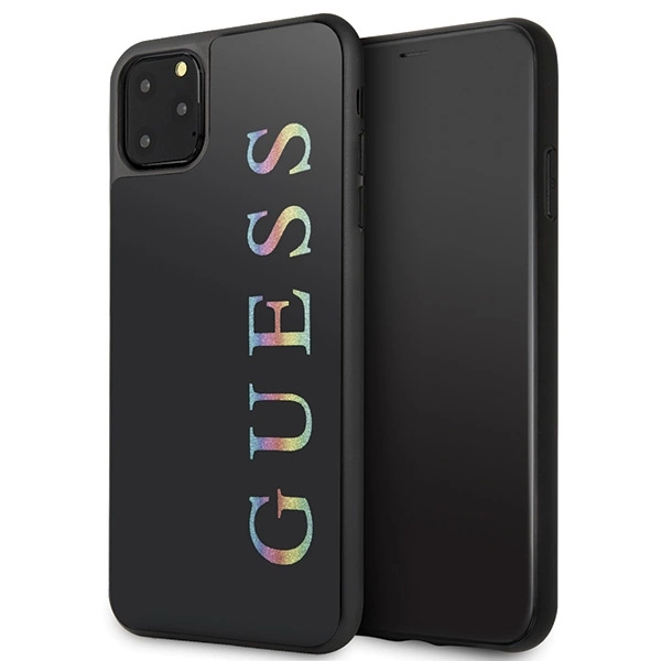 Guess GUHCN65LGMLBK iPhone 11 Pro Max black/black hard case Glitter Logoeng