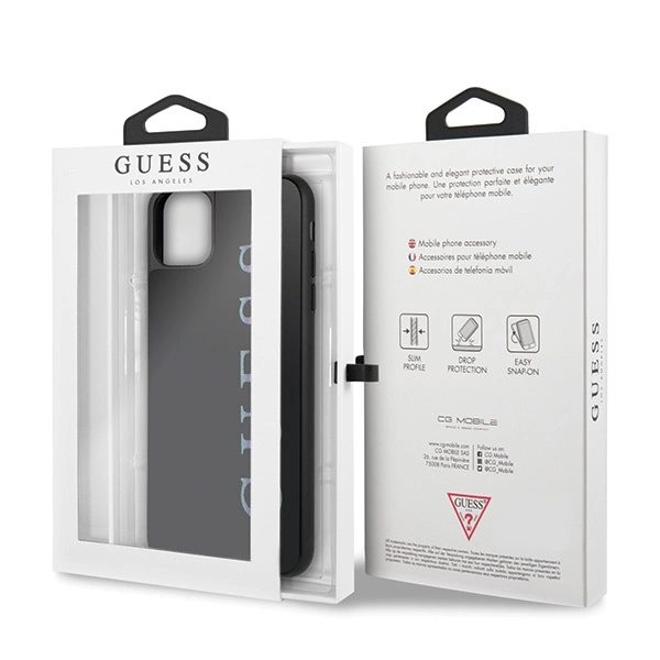 Guess GUHCN65LGMLBK iPhone 11 Pro Max black/black hard case Glitter Logoeng