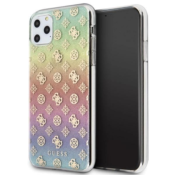 Guess GUHCN65PEOML iPhone 11 Pro Max multicolor hard case Iridescent 4G Peonyeng