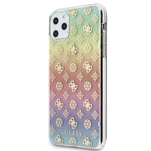Guess GUHCN65PEOML iPhone 11 Pro Max multicolor hard case Iridescent 4G Peonyeng