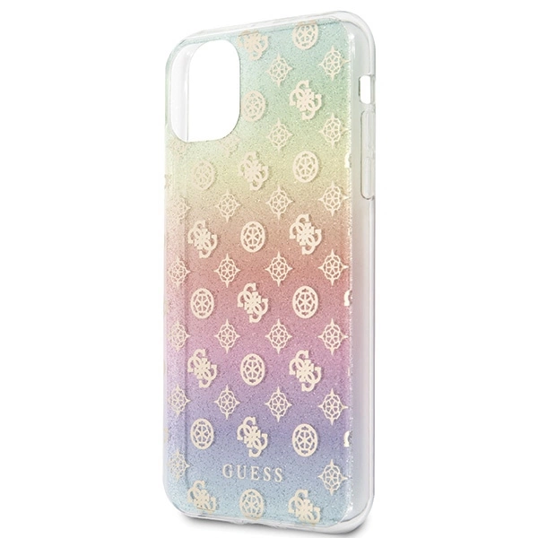 Guess GUHCN65PEOML iPhone 11 Pro Max multicolor hard case Iridescent 4G Peonyeng