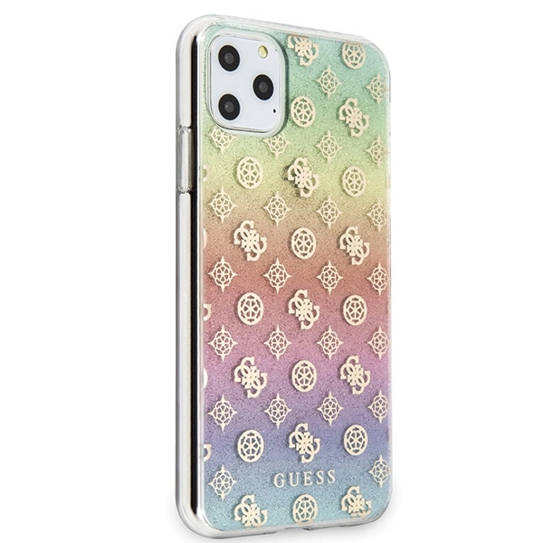 Guess GUHCN65PEOML iPhone 11 Pro Max multicolor hard case Iridescent 4G Peonyeng