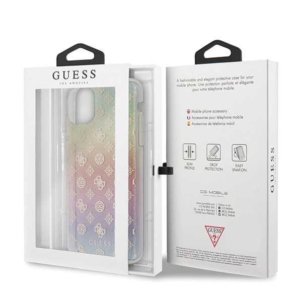 Guess GUHCN65PEOML iPhone 11 Pro Max multicolor hard case Iridescent 4G Peonyeng