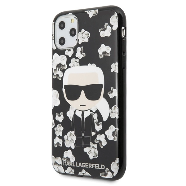 Karl Lagerfeld KLHCN58FLFBBK iPhone 11 Pro czarny/black Flower Ikonik Karleng