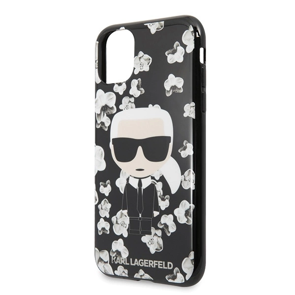 Karl Lagerfeld KLHCN58FLFBBK iPhone 11 Pro czarny/black Flower Ikonik Karleng