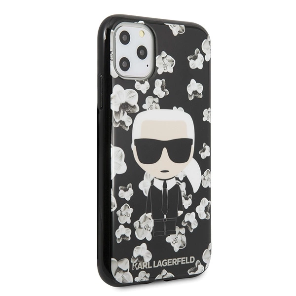 Karl Lagerfeld KLHCN58FLFBBK iPhone 11 Pro czarny/black Flower Ikonik Karleng