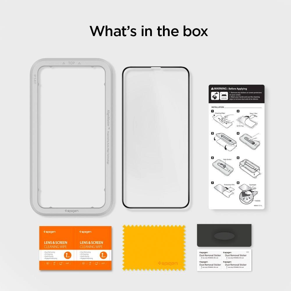 Spigen ALM Glass FC Tempered Glass for iPhone 11 / XR - Blackeng