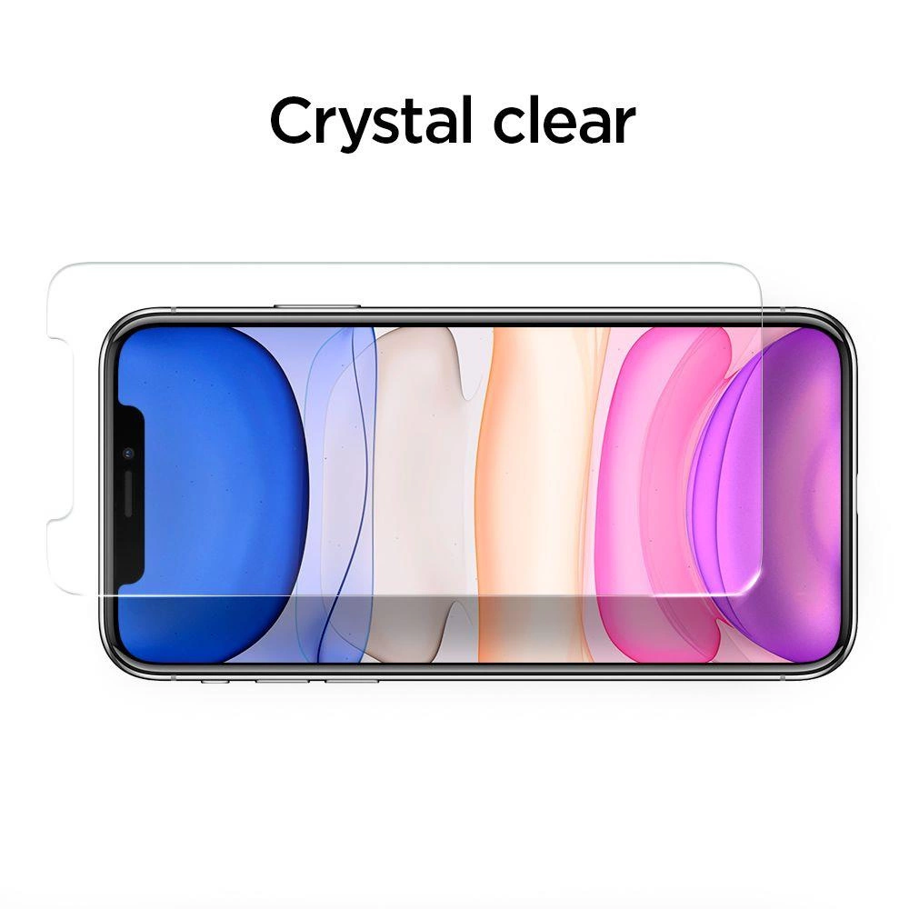 Spigen ALM Glass FC Tempered Glass for iPhone 11 / XR - Blackeng