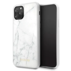 Guess GUHCN58HYMAWH iPhone 11 Pro biały/white Marbleeng
