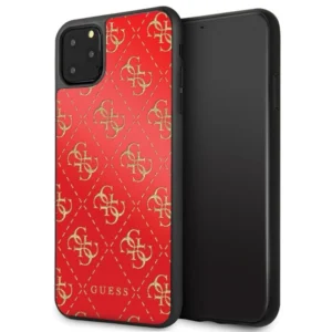 Guess GUHCN654GGPRE iPhone 11 Pro Max red/red hard case 4G Double Layer Glittereng