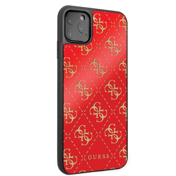 Guess GUHCN654GGPRE iPhone 11 Pro Max red/red hard case 4G Double Layer Glittereng