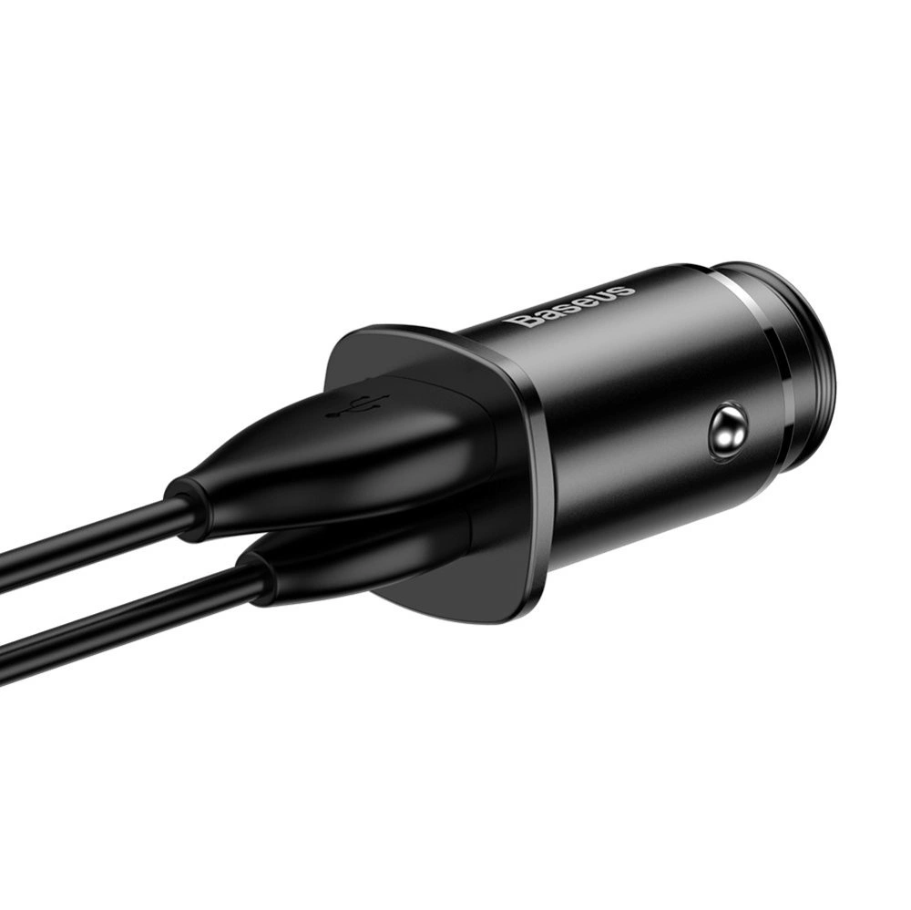 Baseus Square PPS smart car charger with USB Quick Charge 4.0 QC 4.0 and USB-C PD 3.0 SCP ports black (CCALL-AS01)eng