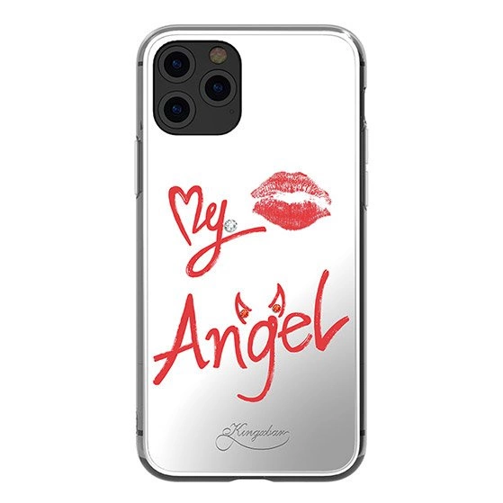 Kingxbar Angel mirror case decorated with original Swarovski crystals iPhone 11 Pro Max transparenteng