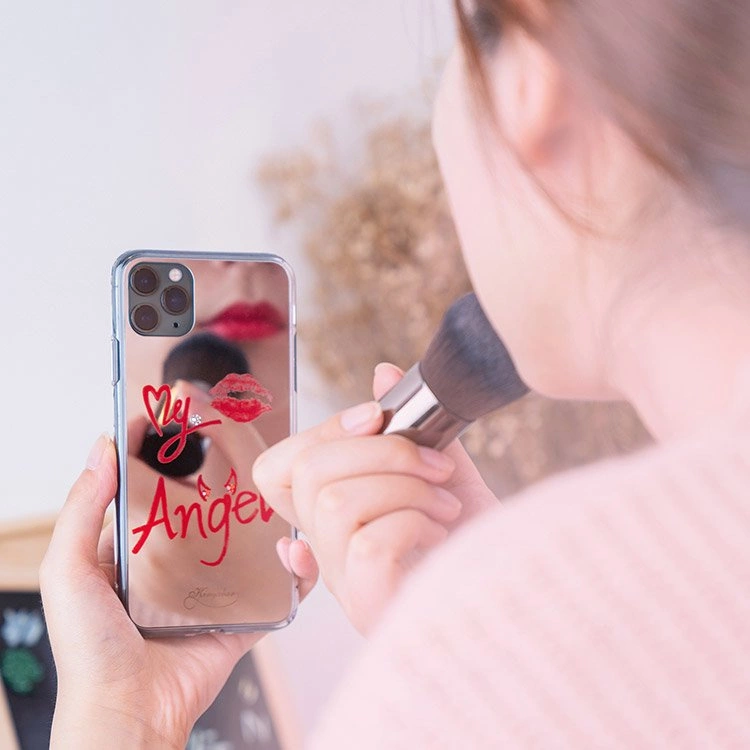 Kingxbar Angel mirror case decorated with original Swarovski crystals iPhone 11 Pro Max transparenteng