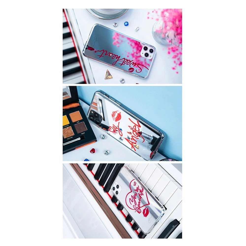 Kingxbar Angel mirror case decorated with original Swarovski crystals iPhone 11 Pro Max transparenteng
