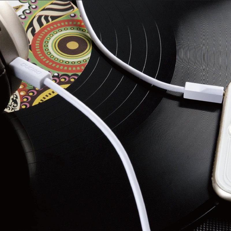 Dudao cable AUX mini jack 3.5mm 1m 3 pole stereo white (L12S white)eng